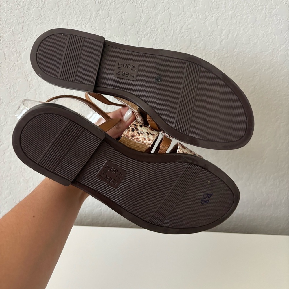NATURALIZER Womens Brown Snake Print Fianna Leather sandals Size 9 - Picture 7 of 8